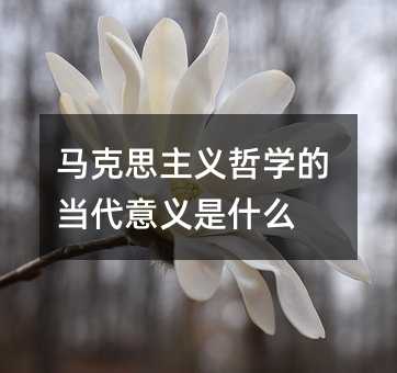 马克思主义哲学的当代意义是什么