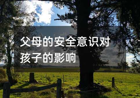 父母的安全意识对孩子的影响