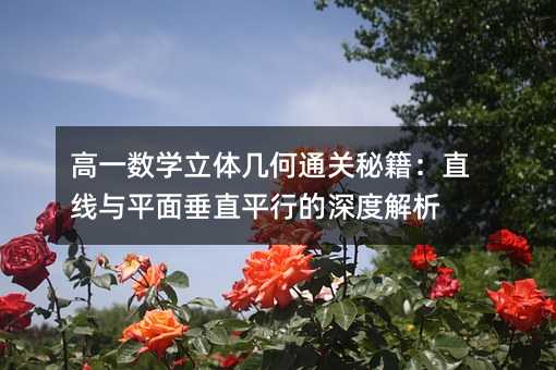 高一数学立体几何通关秘籍:直线与平面垂直平行的深度解析