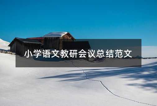 小学语文教研会议总结范文