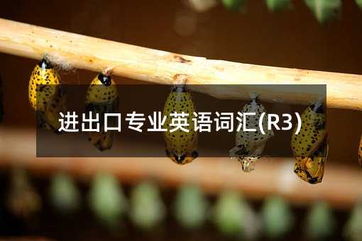 进出口专业英语词汇(R3)