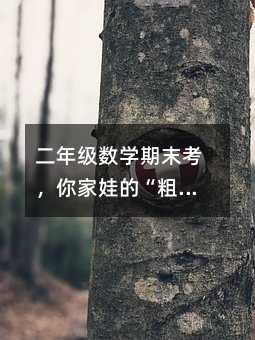 二年级数学期末考,你家娃的“粗心”全是假的!