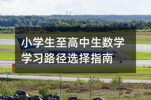 小学生至高中生数学学习路径选择指南